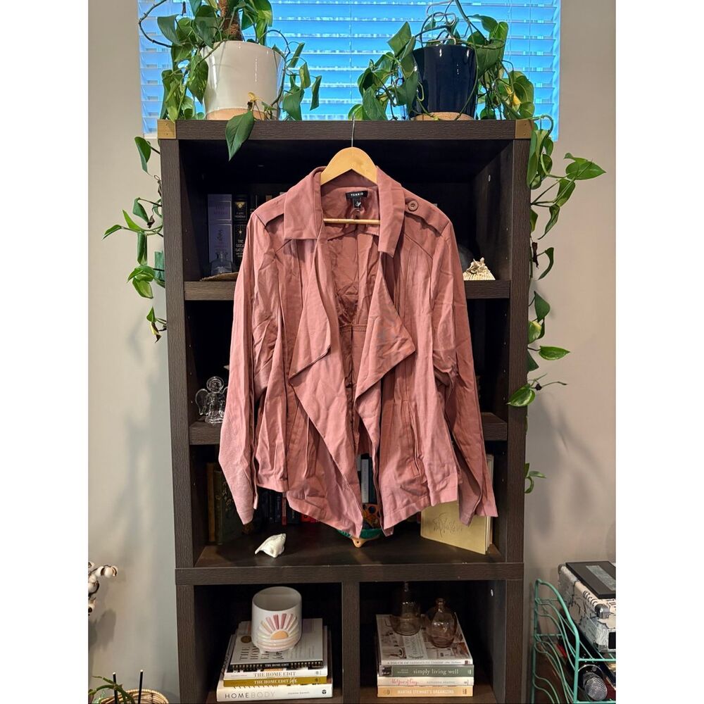 Torrid Dusty Rose / Mauve Open Front Drape Blazer… - image 1
